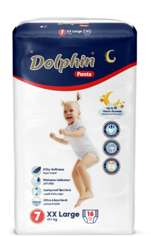 Підгузки Трусики дитячі Dolphin 7 XX Large 17+ кг 16 шт